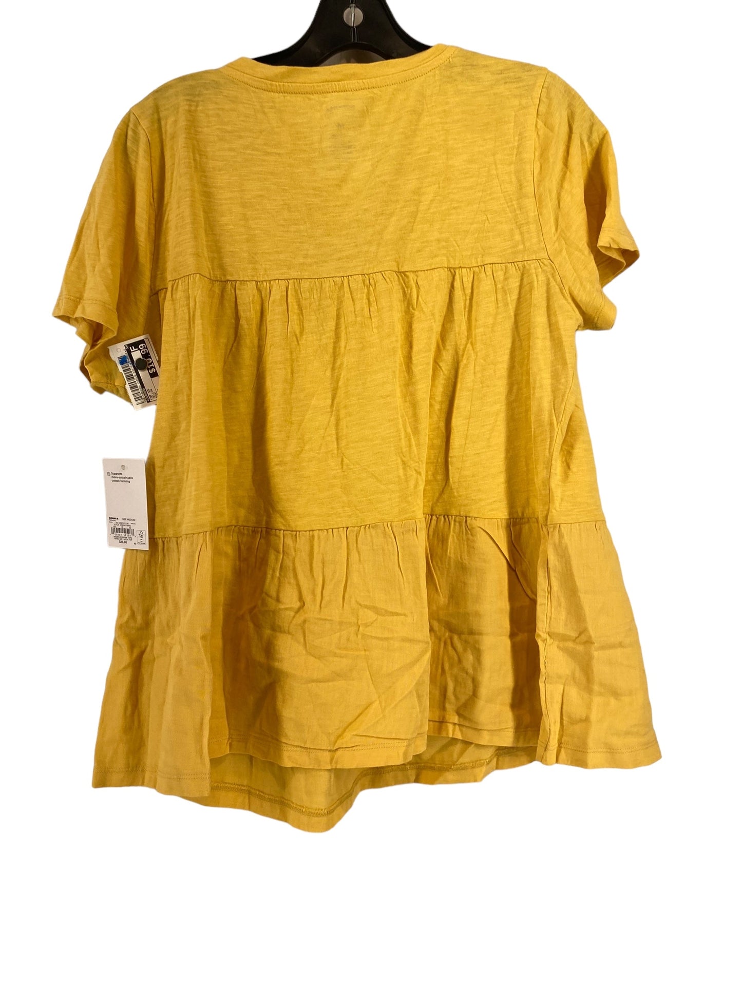 Yellow Top Short Sleeve Sonoma, Size M