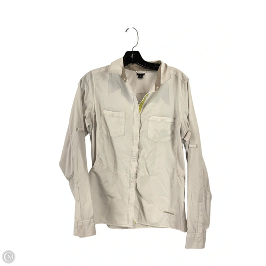 Top Long Sleeve By Patagonia In White, Size: S