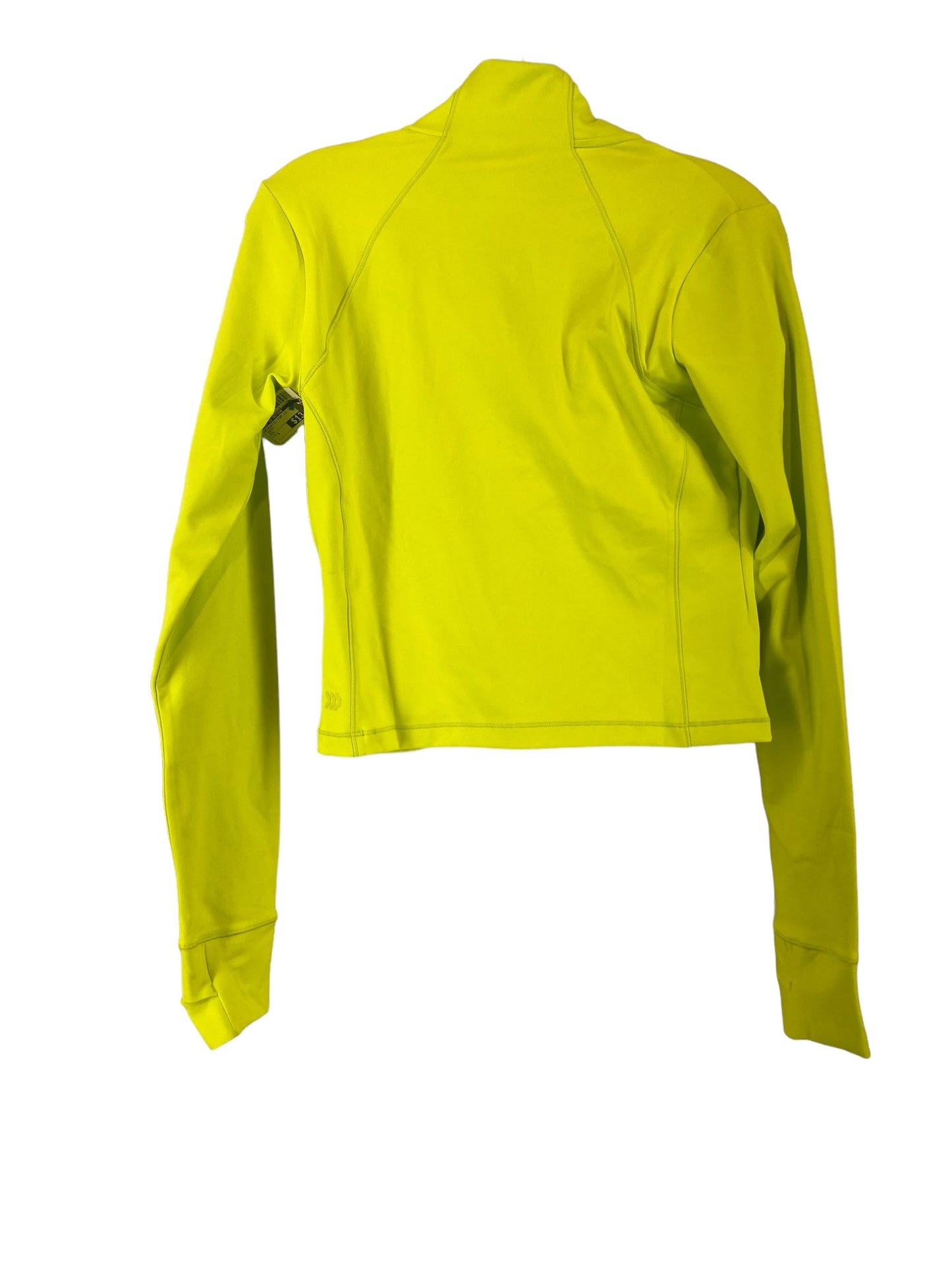 Green Athletic Top Long Sleeve Collar All In Motion, Size S