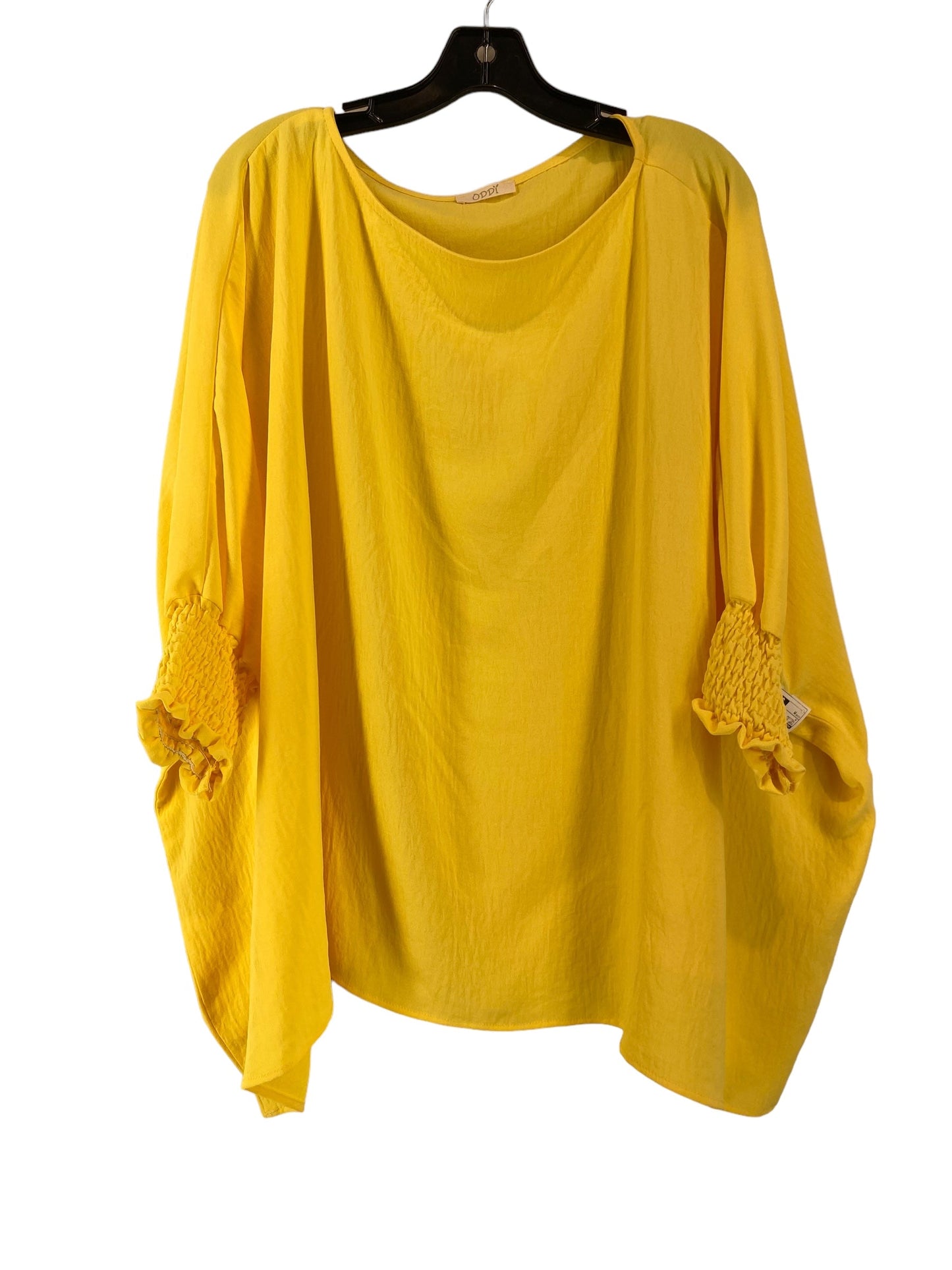 Yellow Top Long Sleeve Oddi, Size M