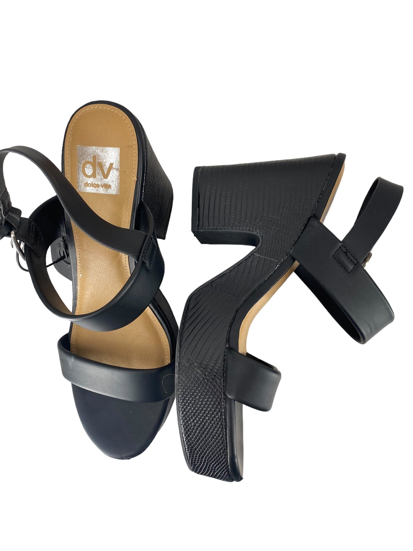 Black Sandals Heels Block Dolce Vita, Size 10