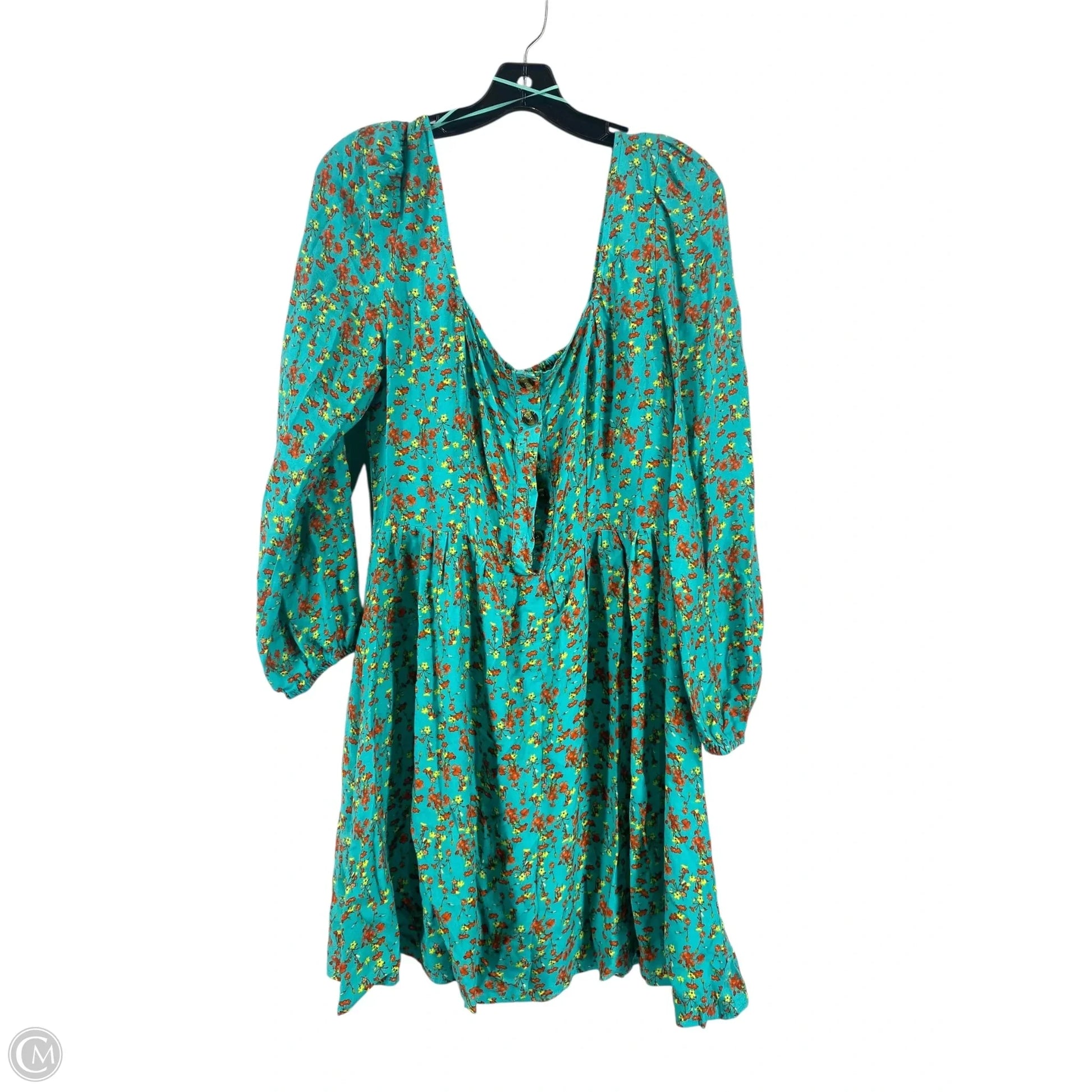 Dress Casual Short by Chelsea and Violet in Teal, Size: L Dress Casual Short by Chelsea and Violet in Teal, Size: L