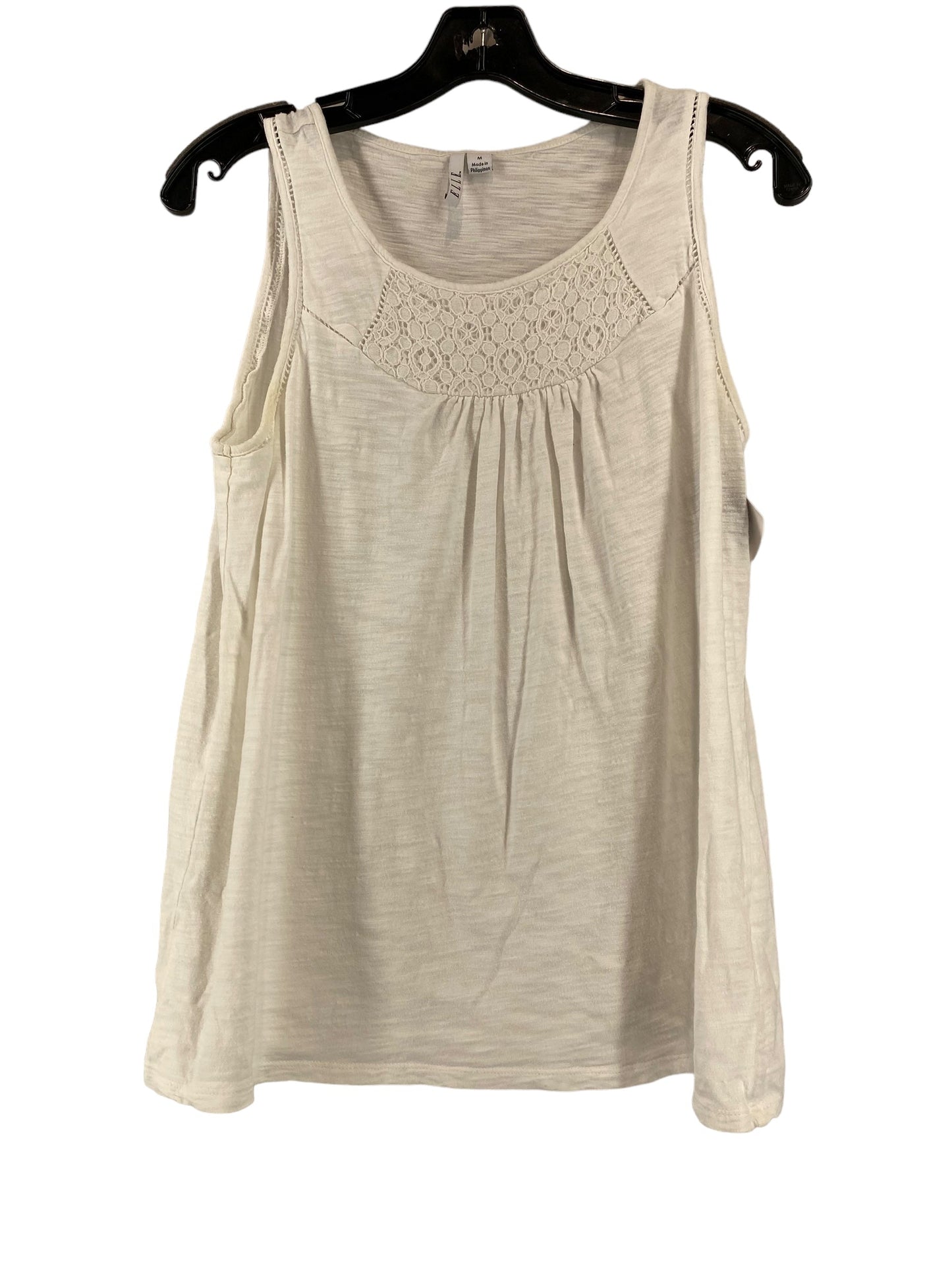 White Top Sleeveless Elle, Size M