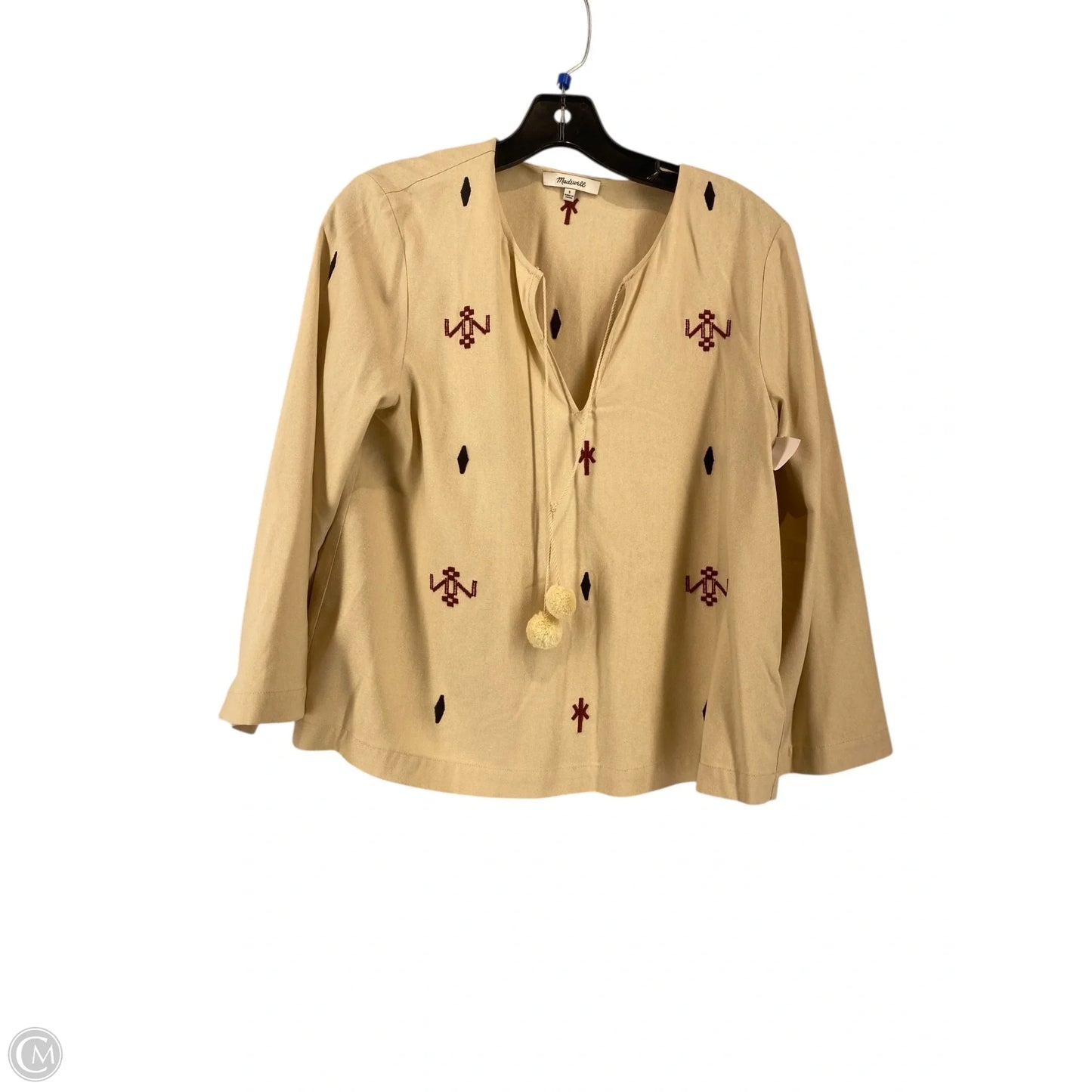 Top Long Sleeve By Madewell In Cream, Size: S