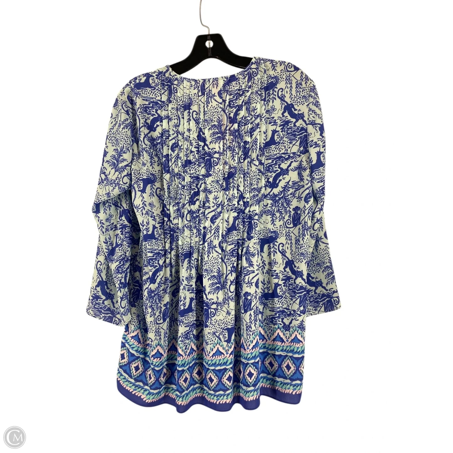 Top Long Sleeve Designer By Lilly Pulitzer In Blue, Size: S