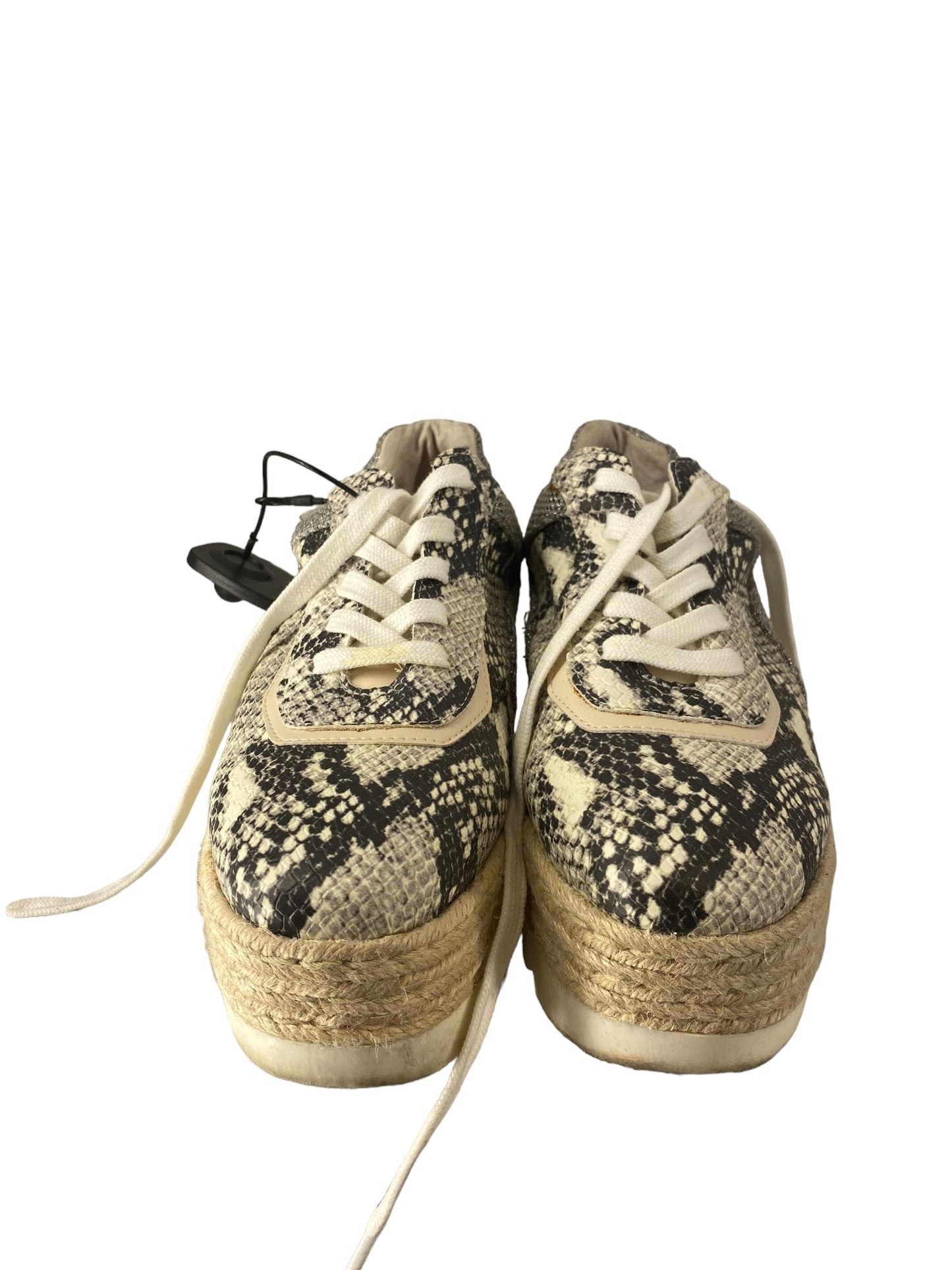 Snakeskin Print Shoes Sneakers Platform Steve Madden, Size 8.5
