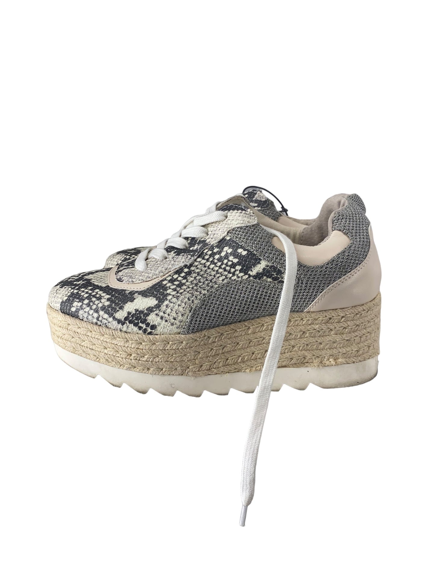 Snakeskin Print Shoes Sneakers Platform Steve Madden, Size 8.5