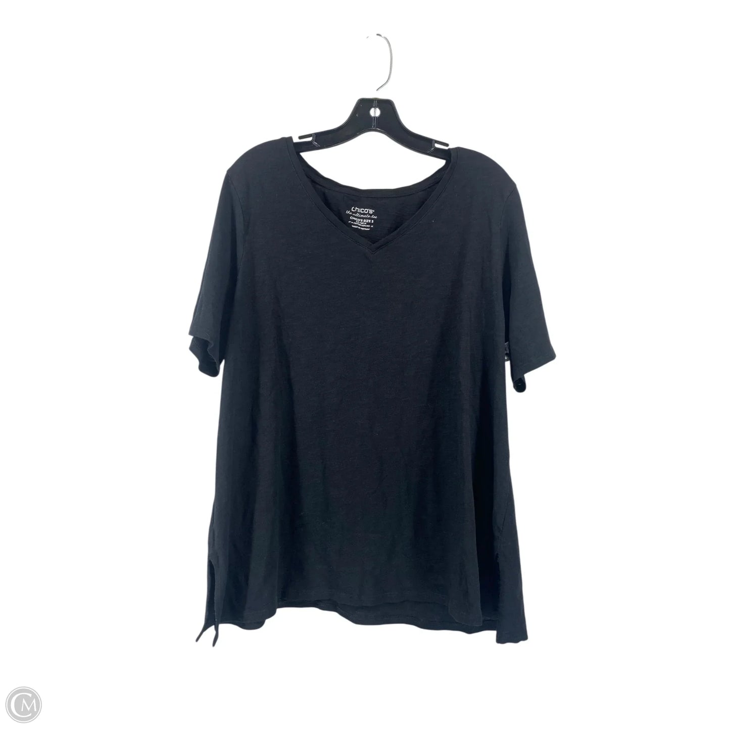 Top Short Sleeve By Chicos In Black