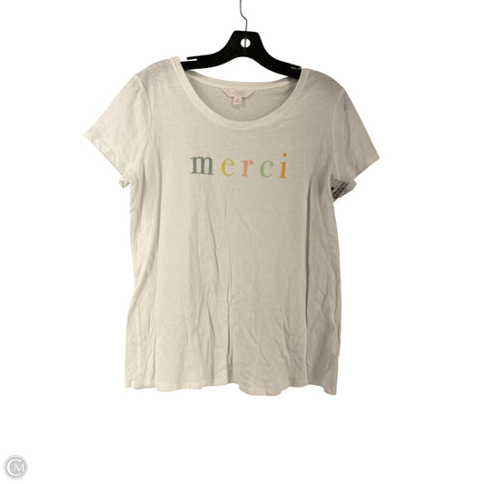Top Short Sleeve By Lc Lauren Conrad In White, Size: M