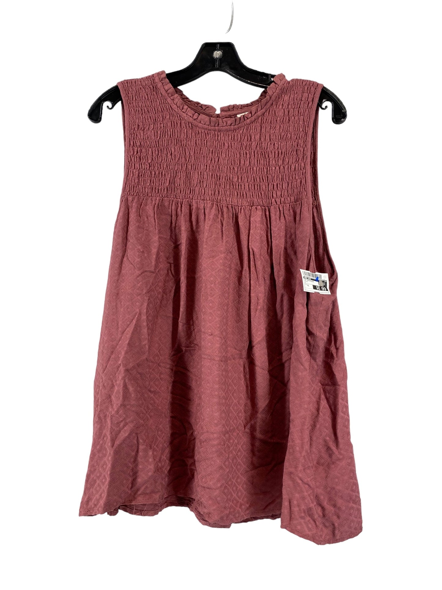 Mauve Top Sleeveless Knox Rose, Size Xl