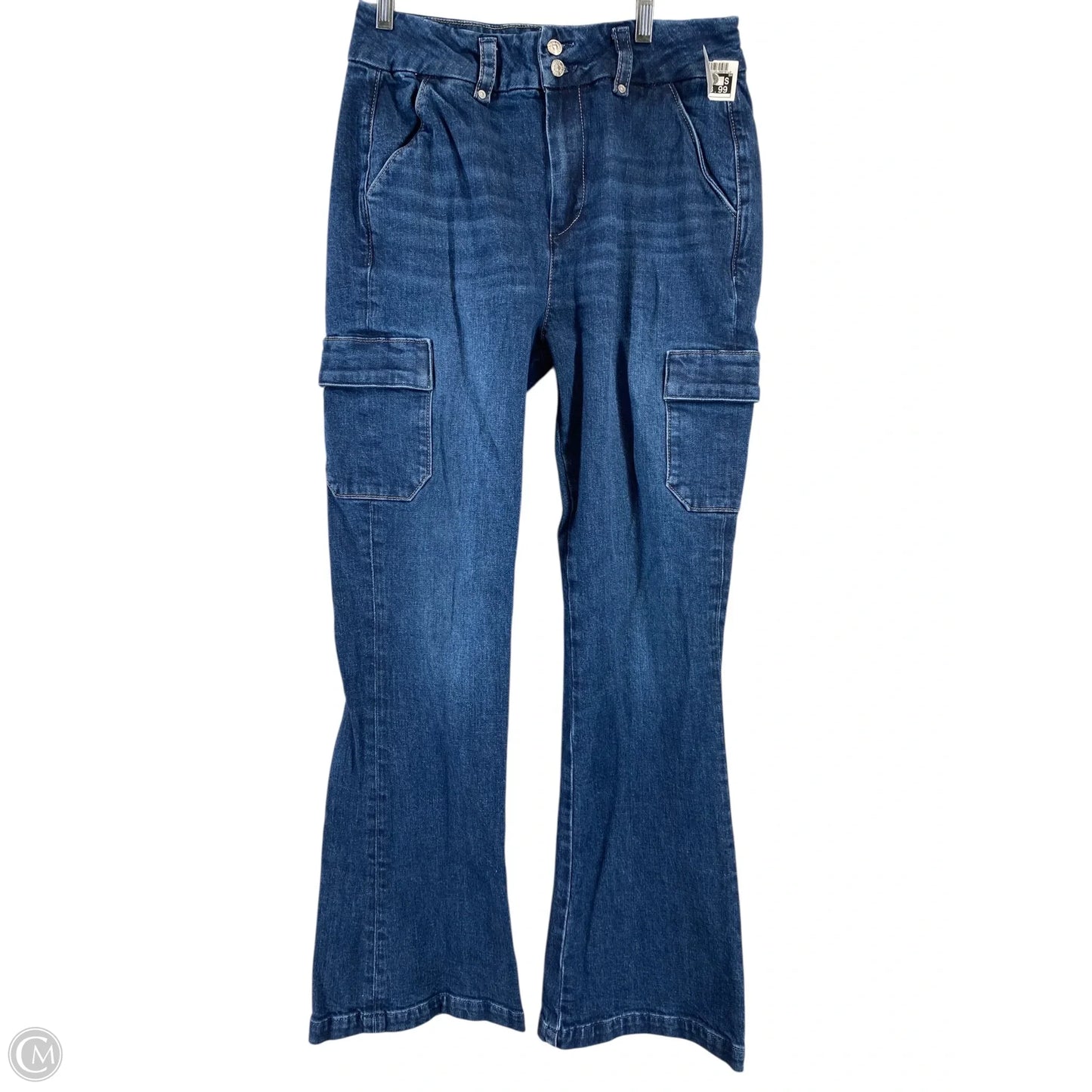 Jeans Straight By Paige In Blue Denim, Size: 28