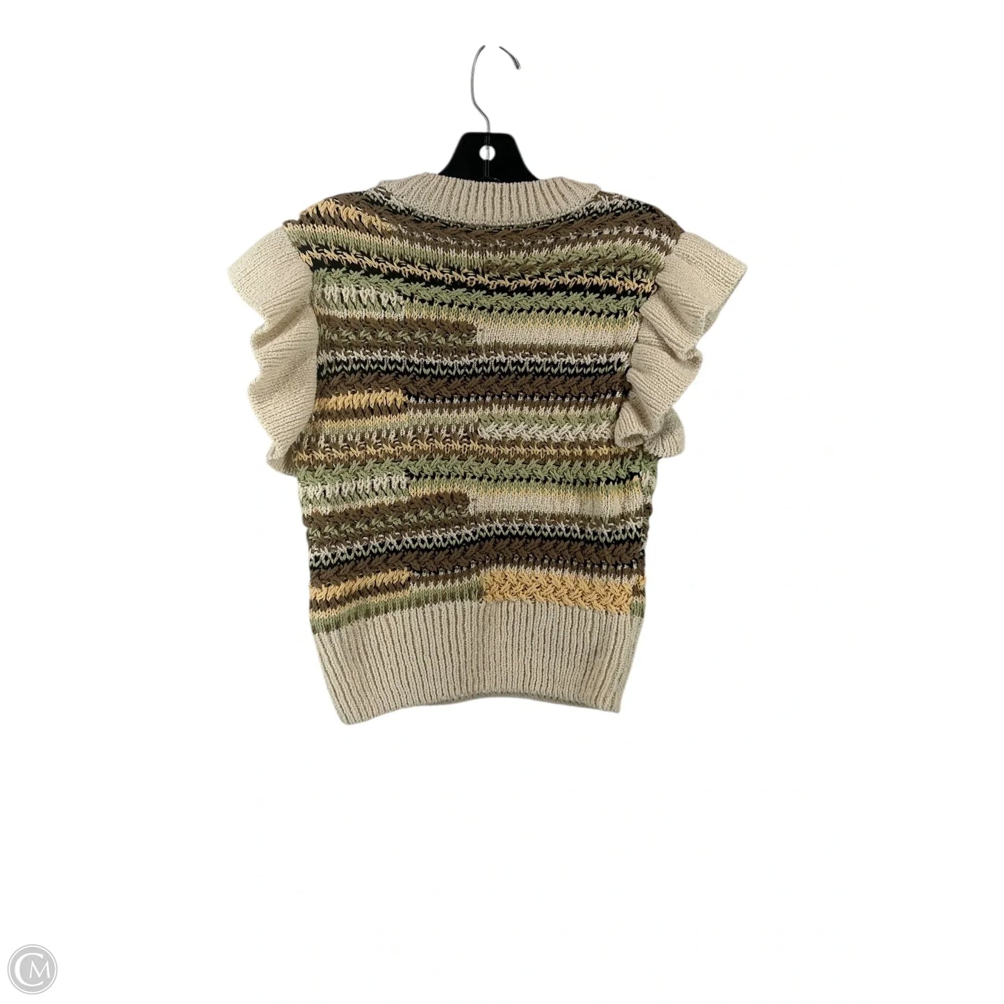 Top Sleeveless By Zara In Tan, Size: M