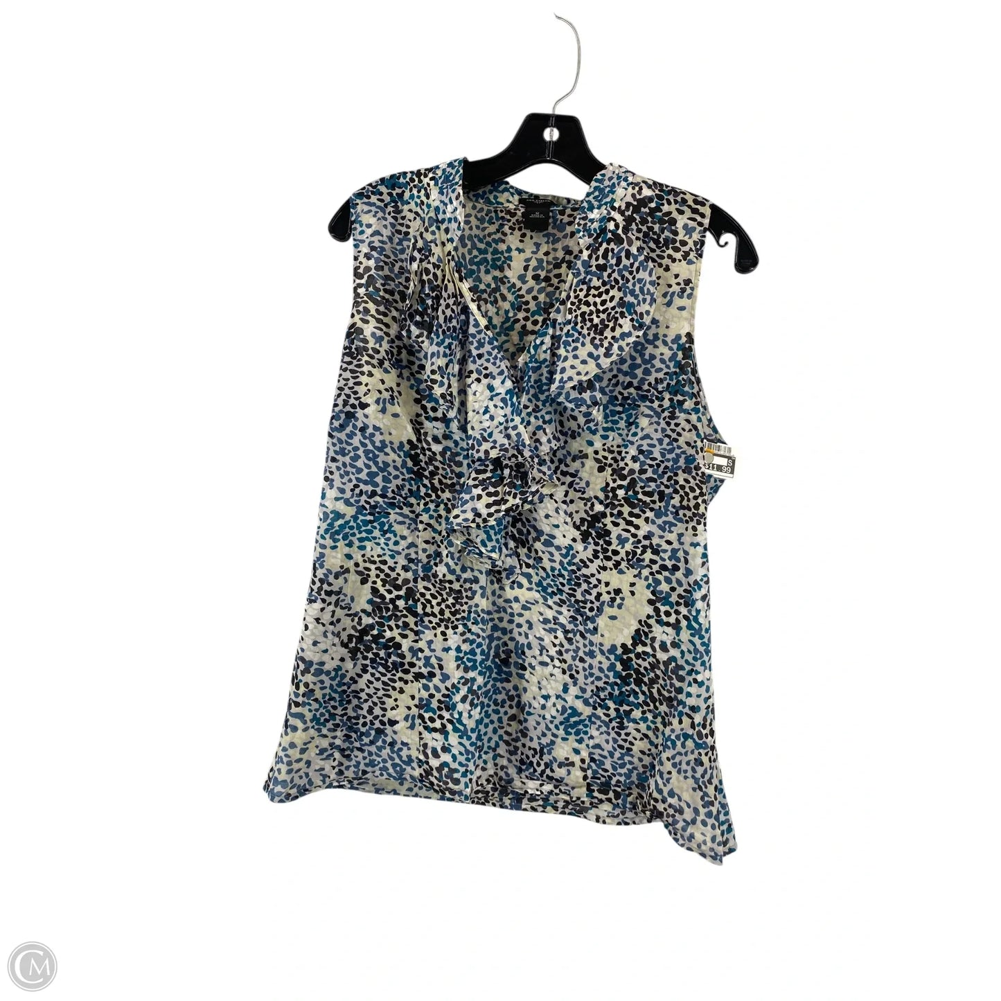 Top Sleeveless By Ann Taylor In Blue & Cream, Size: 12