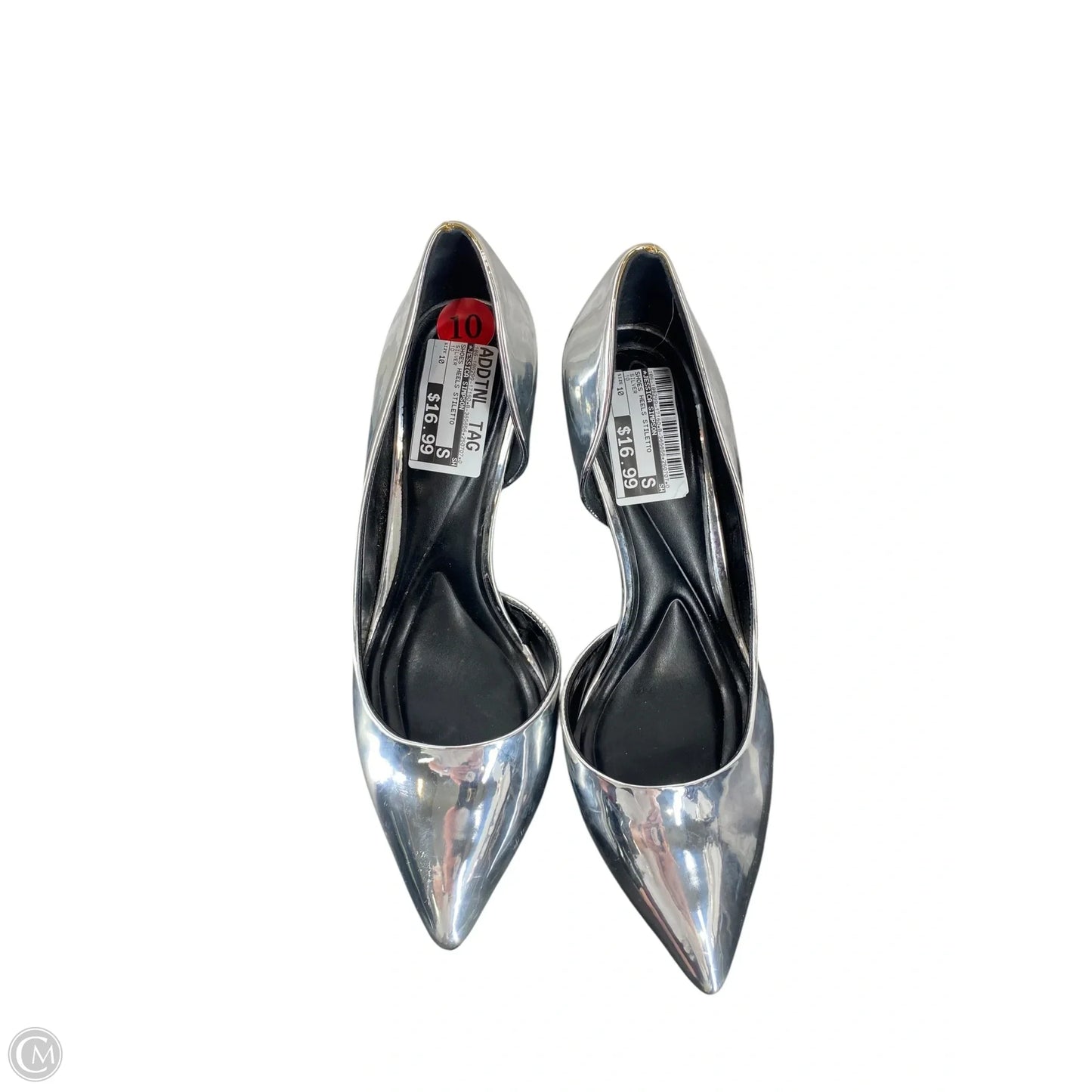 Shoes Heels Stiletto By Jessica Simpson In Silver, Size: 10