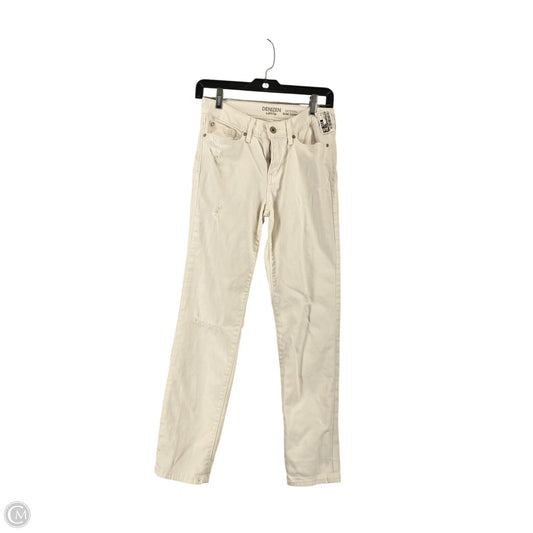 Jeans Skinny By Denizen By Levis In White Denim, Size: 4