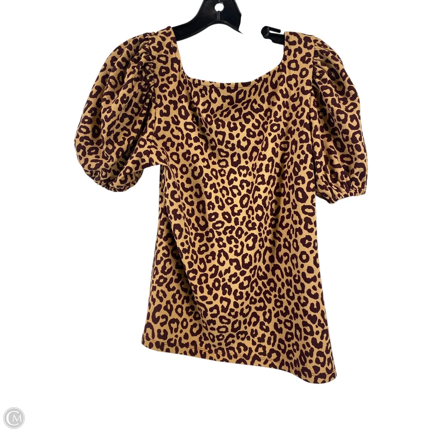 Top Short Sleeve By Ann Taylor In Animal Print, Size: S