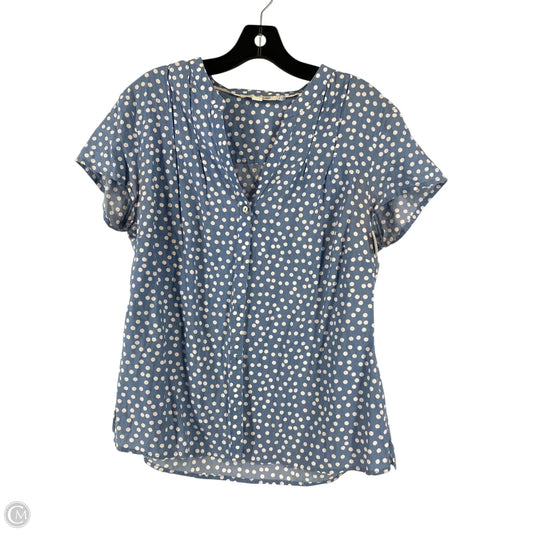 Top Short Sleeve By Boden In Polkadot Pattern, Size: 10