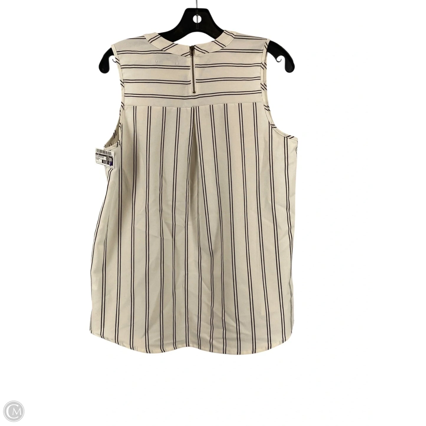 Top Sleeveless By Cmc In Striped Pattern, Size: M