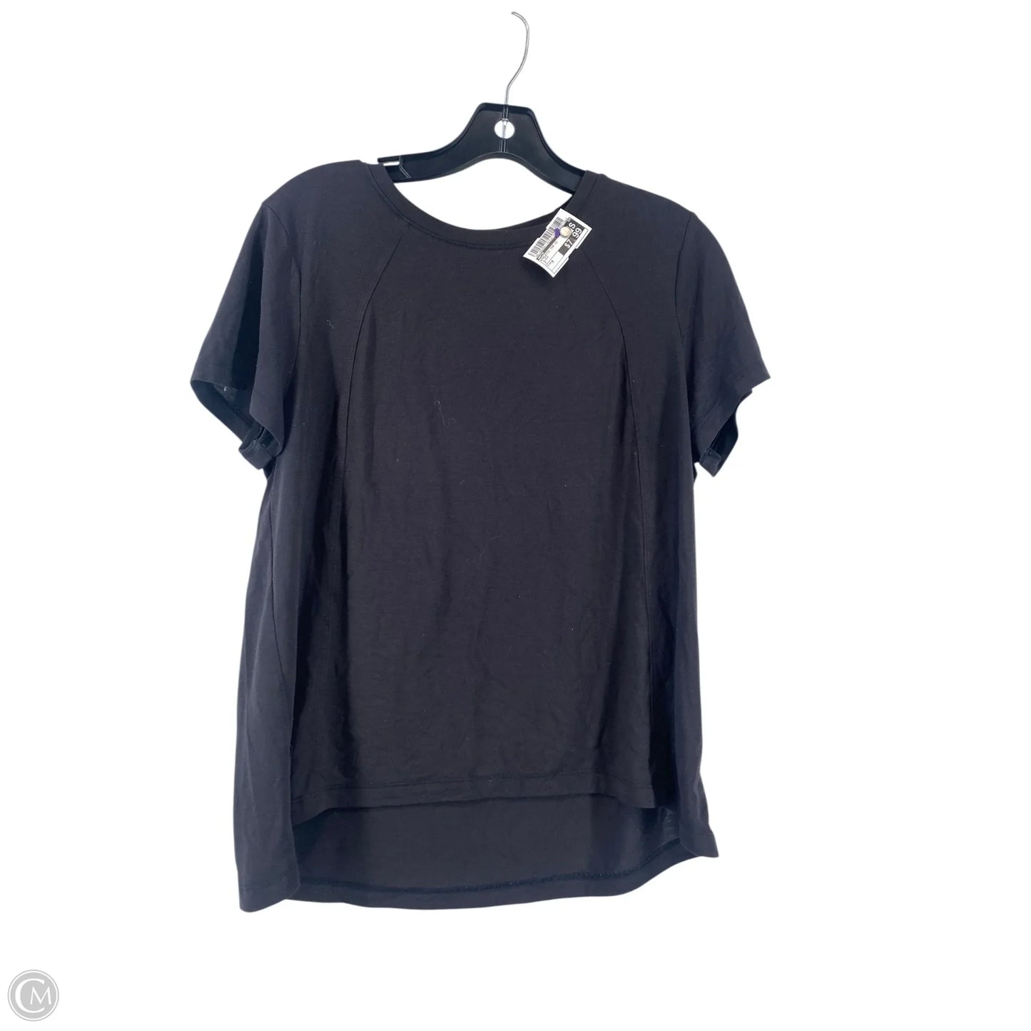 Athletic Top Short Sleeve By Avia In Black, Size: M