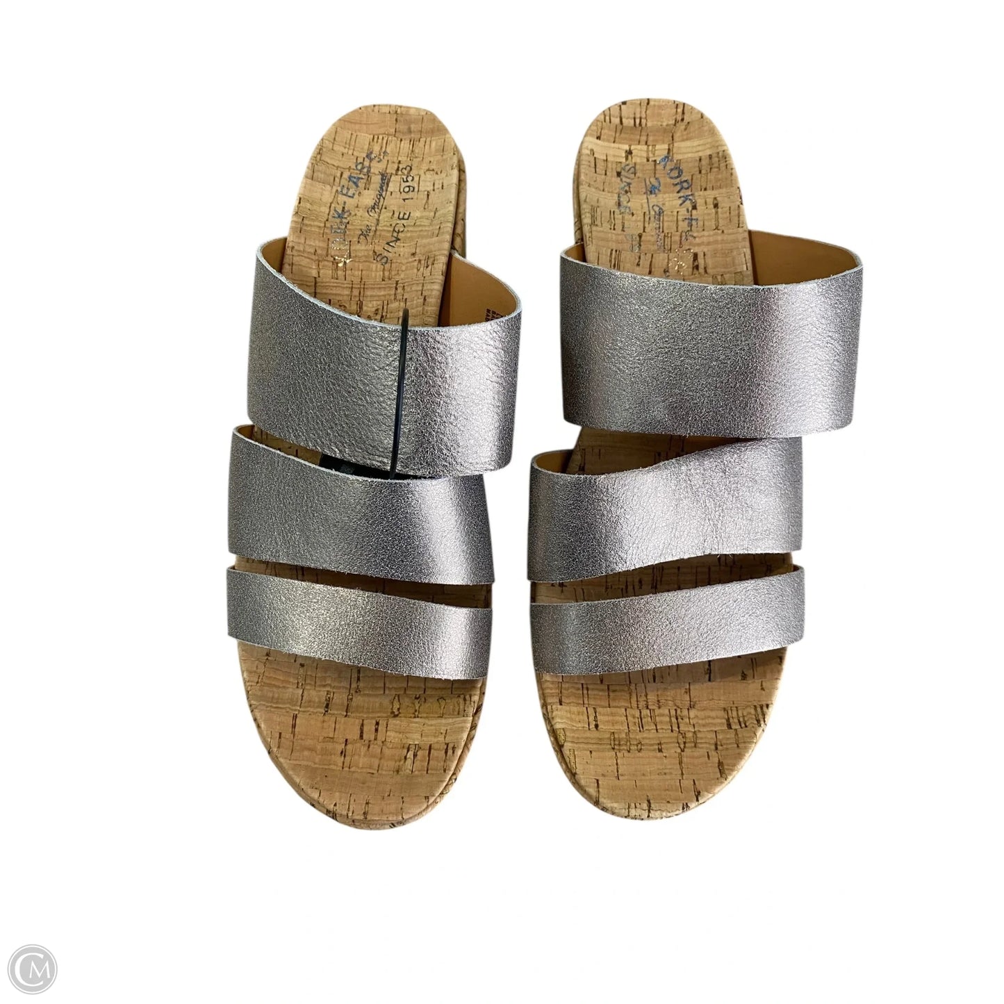 Sandals Heels Wedge By Kork Ease In Gold, Size: 10