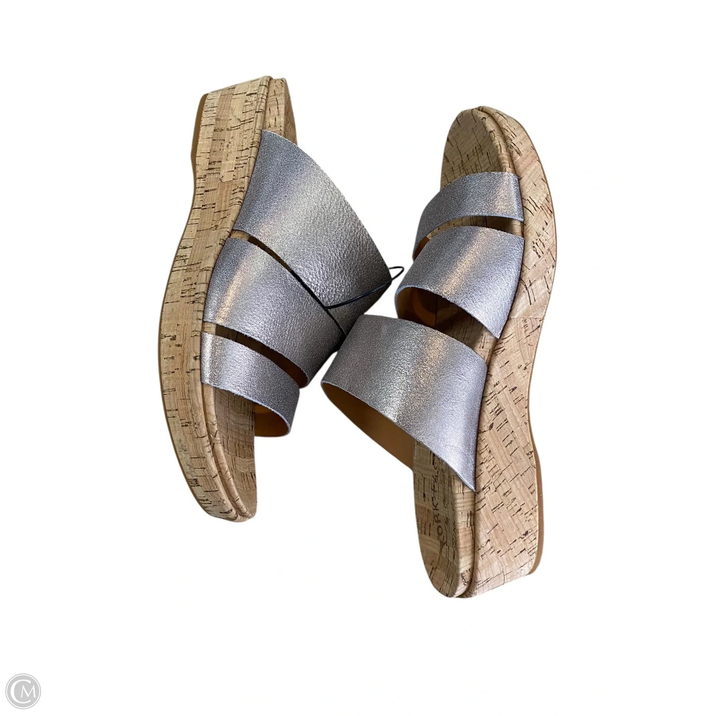 Sandals Heels Wedge By Kork Ease In Gold, Size: 10