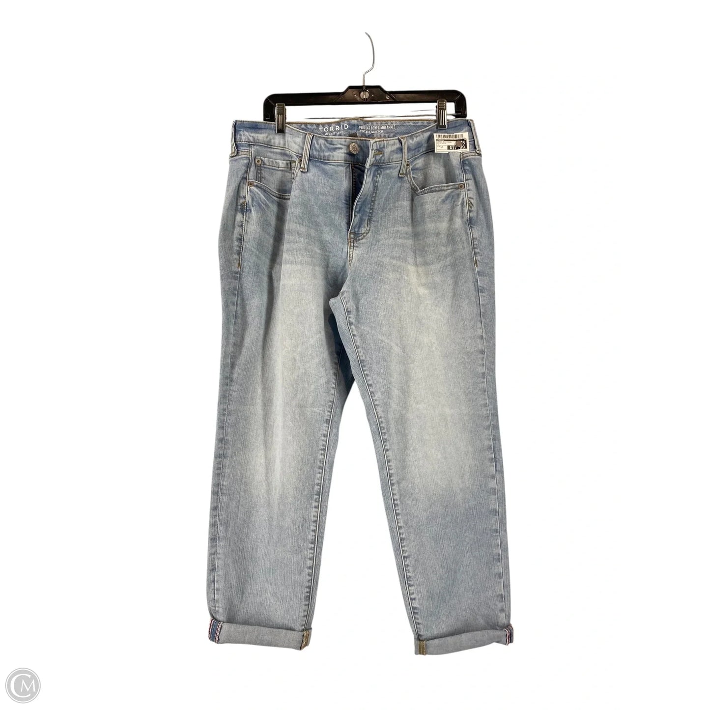 Jeans Boyfriend By Torrid In Blue Denim, Size: 12