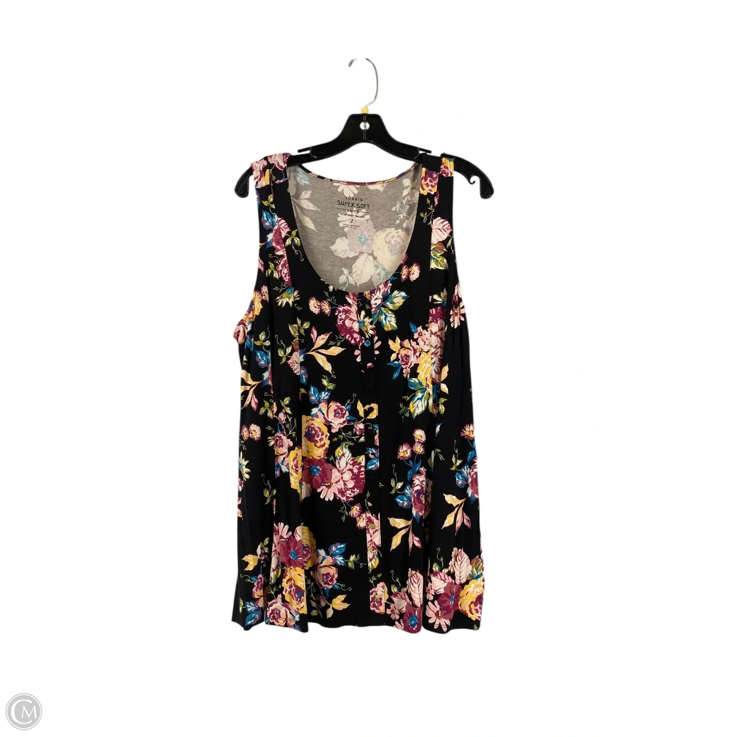 Top Sleeveless By Torrid In Floral Print, Size: 2x