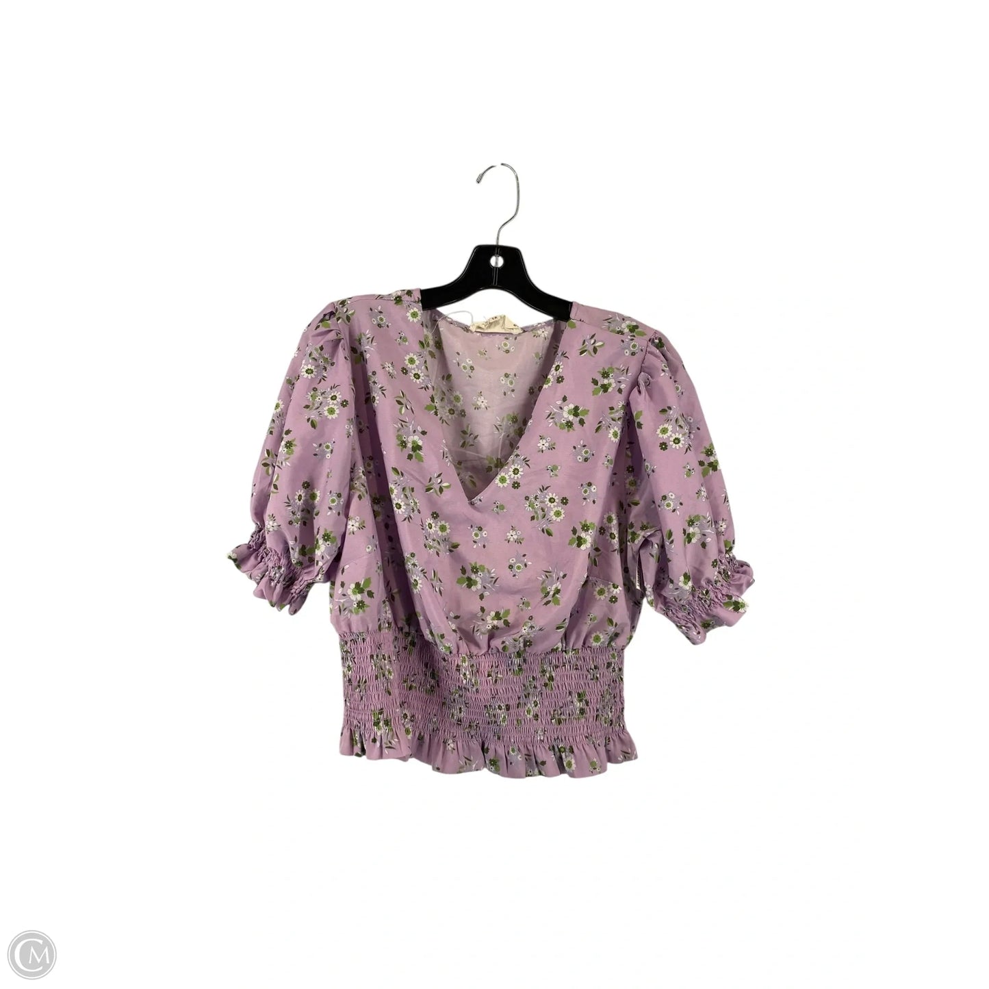 Top Short Sleeve By Cmc In Purple, Size: 1x