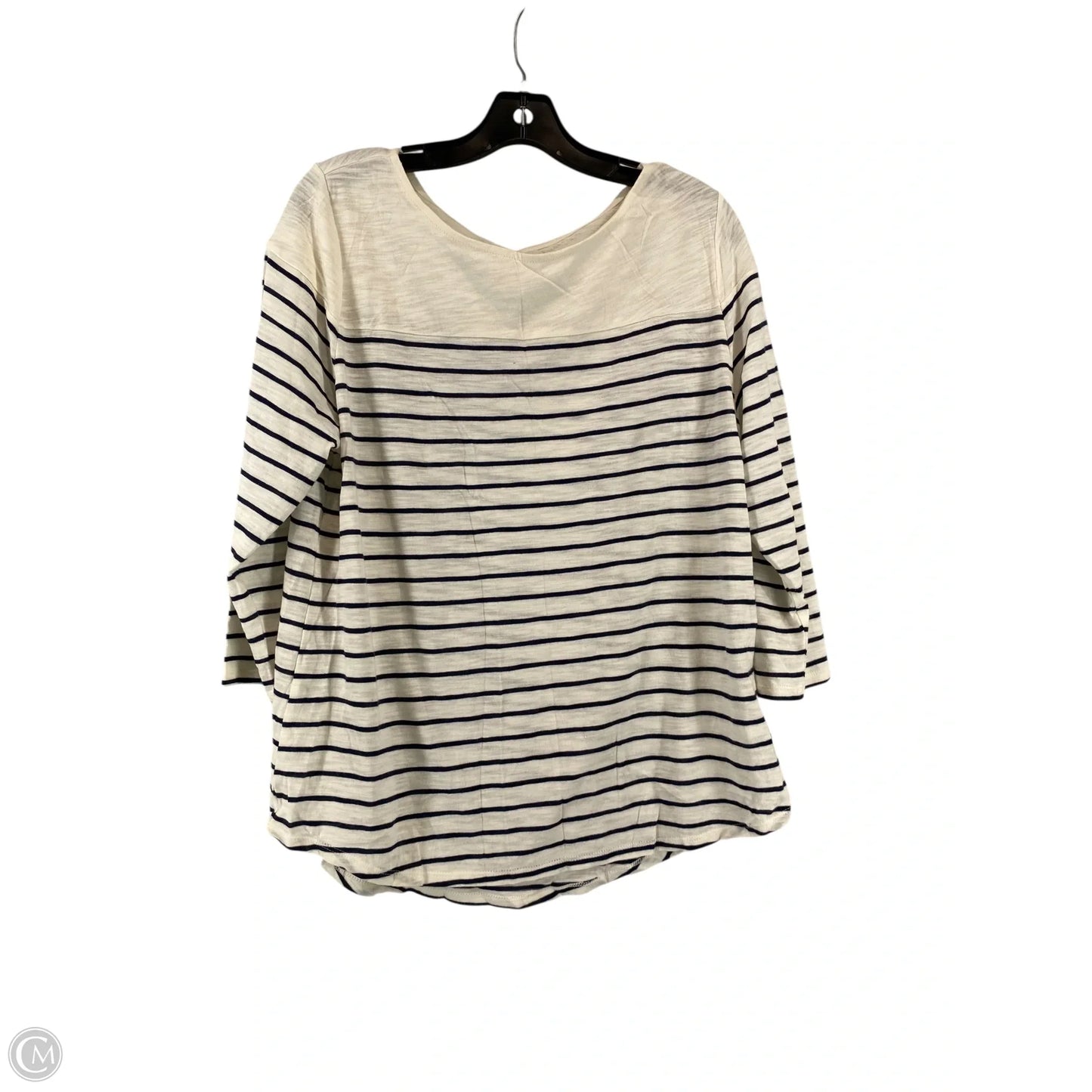 Top Long Sleeve By Chicos In Striped Pattern, Size: 2