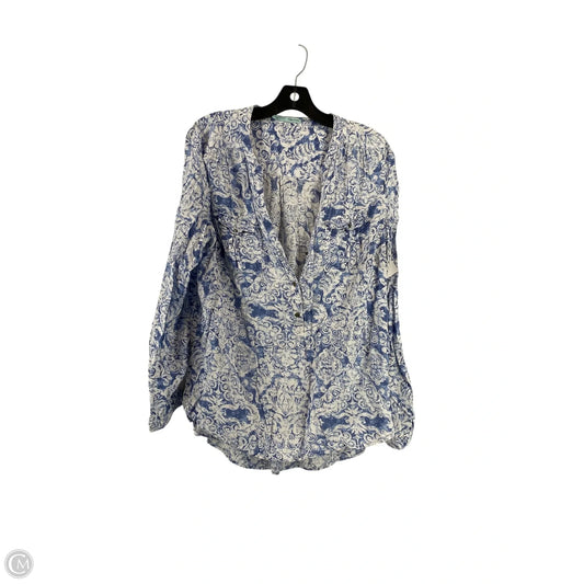 Top Long Sleeve By Maurices In Floral Print, Size: L