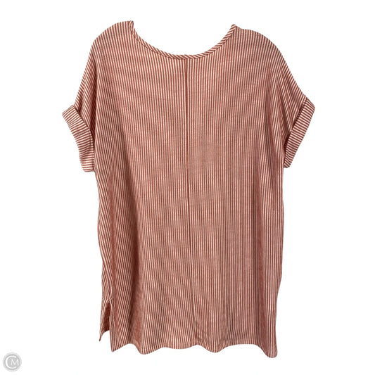 Top Short Sleeve By Daytrip In Striped Pattern, Size: S