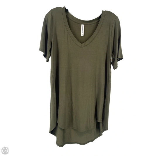 Top Short Sleeve By Zenana Outfitters In Green, Size: S