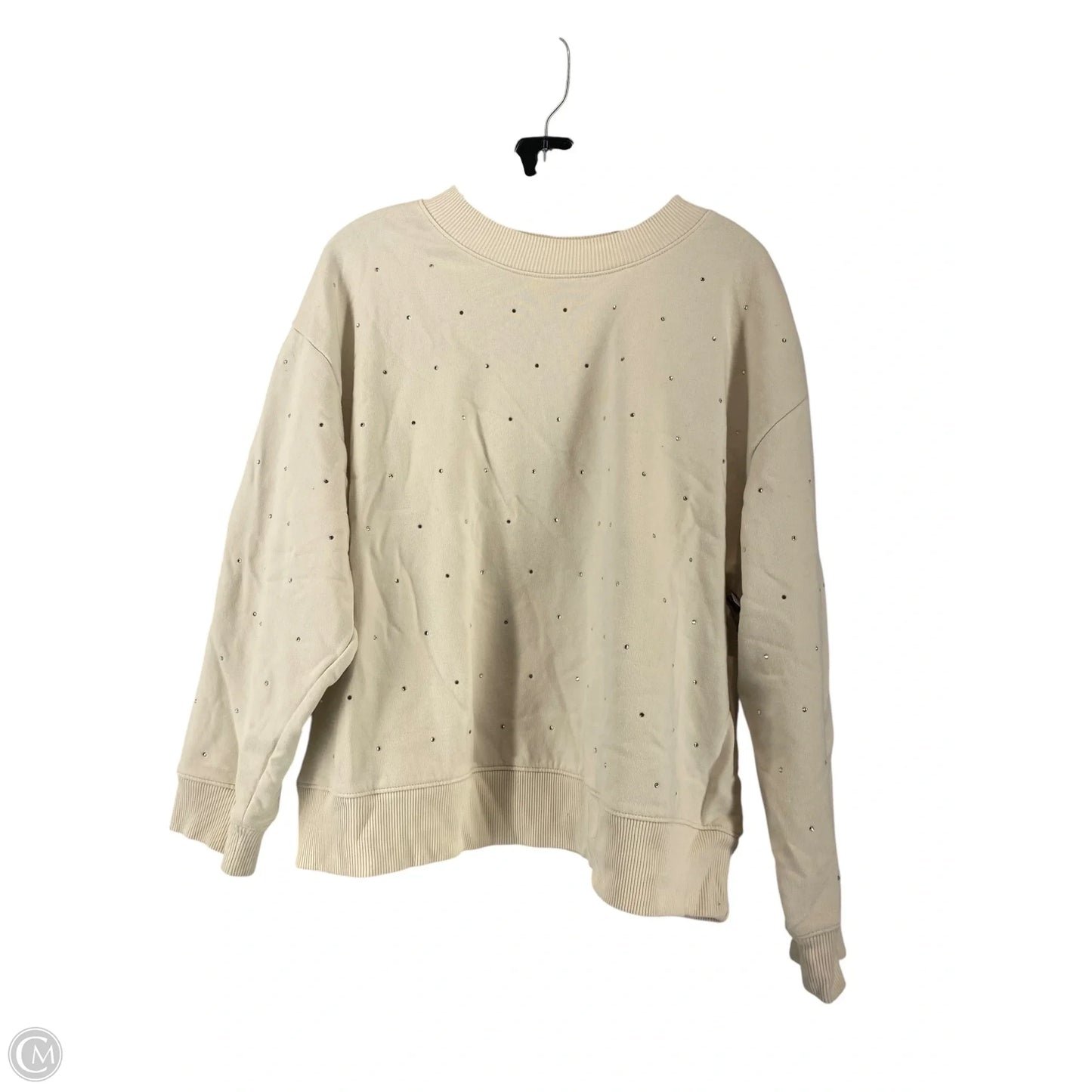 Sweatshirt Crewneck By A New Day In Cream, Size: 2x