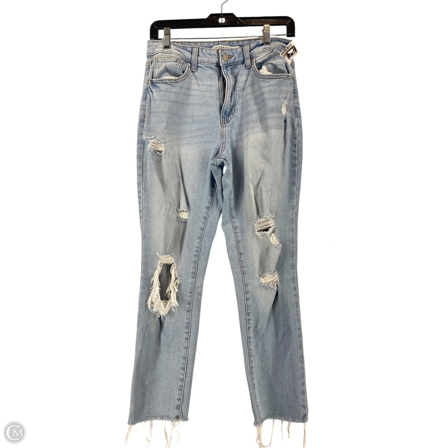 Jeans Straight By Celebrity Pink In Blue Denim, Size: 4