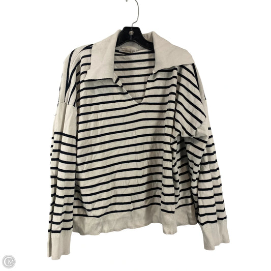Top Long Sleeve By 89th And Madison In Striped Pattern, Size: L