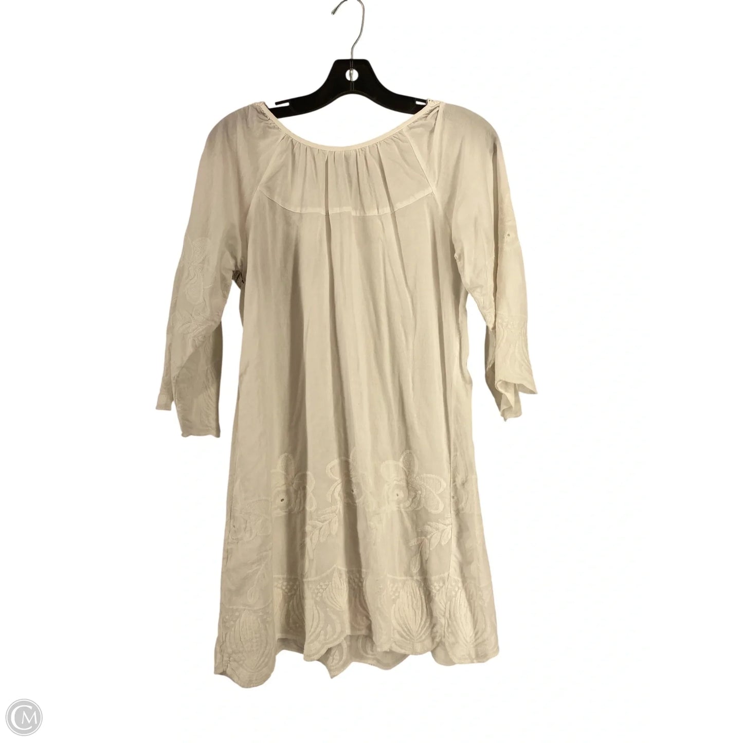 Top 3/4 Sleeve By Xcvi In White, Size: M