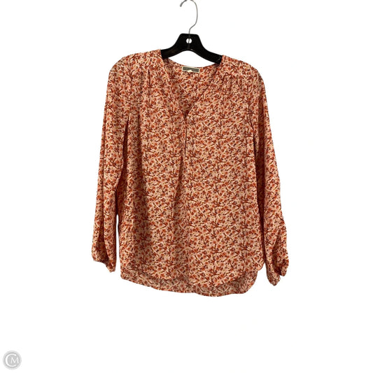 Top Long Sleeve By Pleione In Floral Print, Size: S