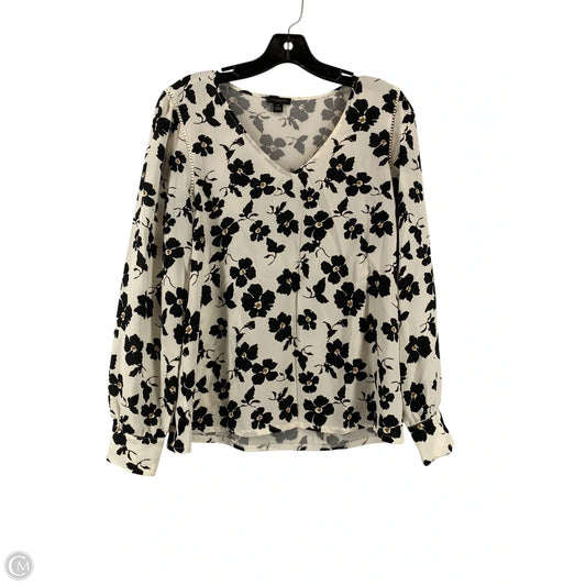 Top Long Sleeve By Ann Taylor In Black & White, Size: Xs
