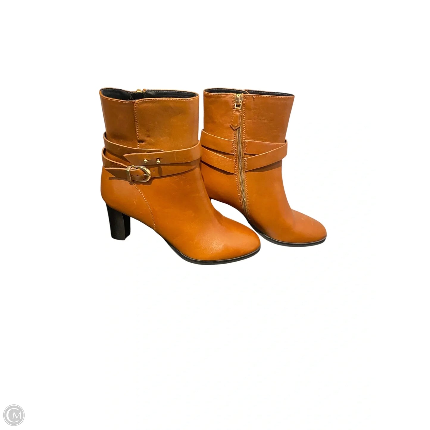 Boots Ankle Heels By Cmc In Brown, Size: 7