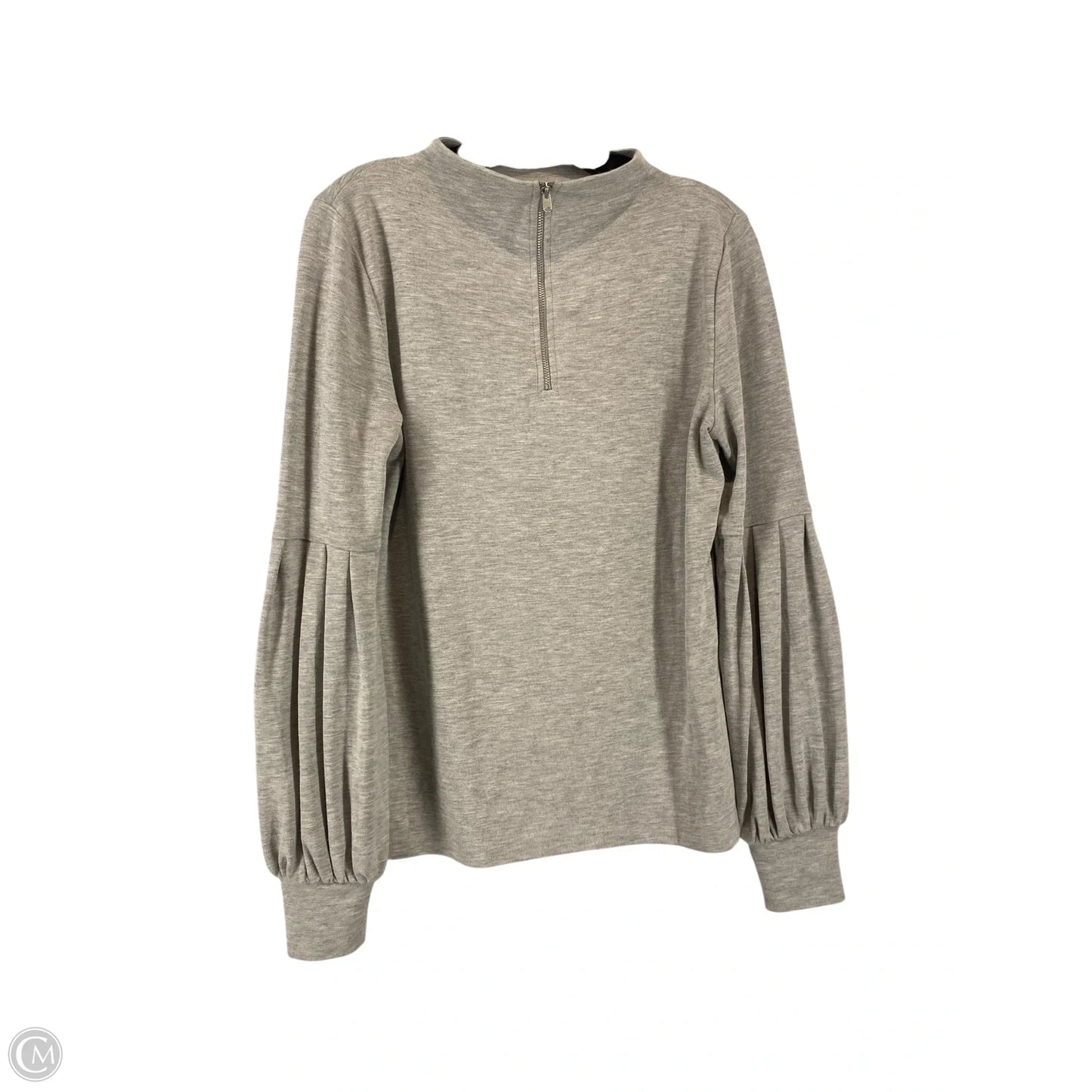 Top Long Sleeve By Ann Taylor In Grey, Size: M