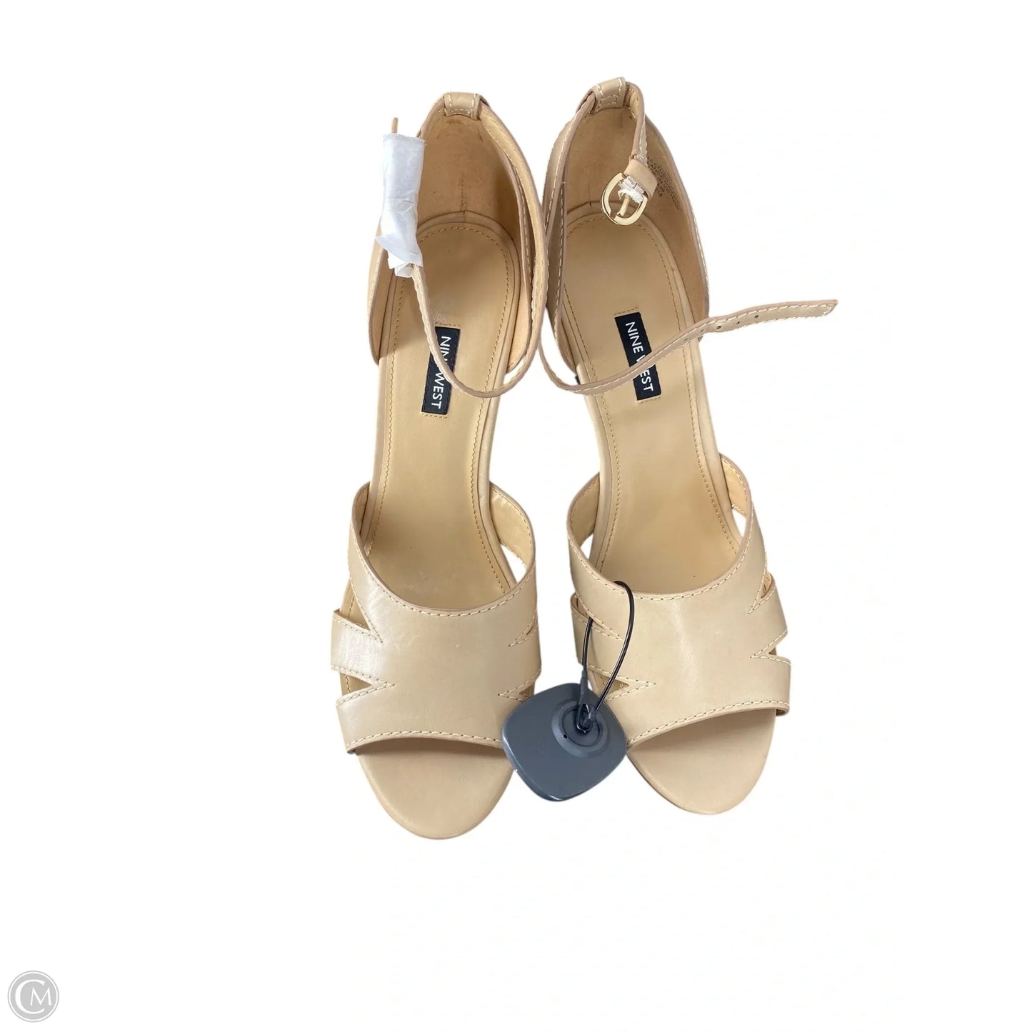 Shoes Heels Wedge By Nine West In Tan, Size: 12