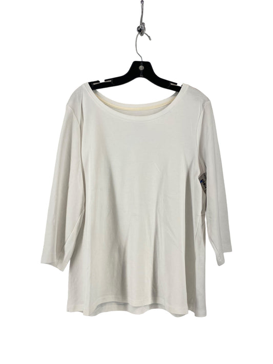 White Top 3/4 Sleeve Isaac Mizrahi Live Qvc, Size Xl