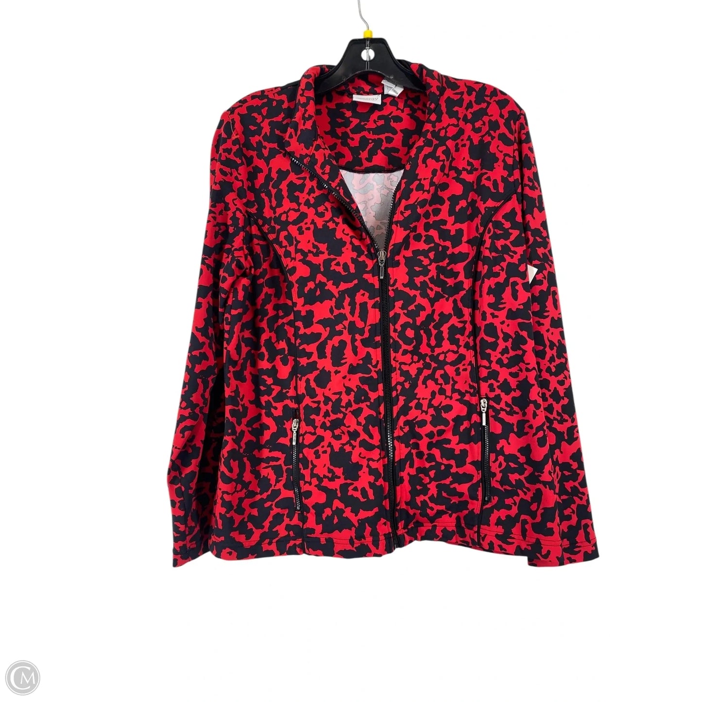 Jacket Other By Chicos In Black & Red, Size: 0