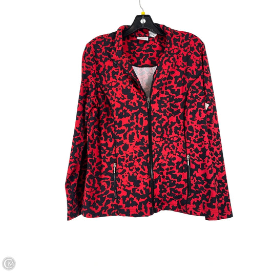 Jacket Other By Chicos In Black & Red, Size: 0