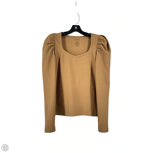 Top Long Sleeve By Nine West In Brown, Size: S