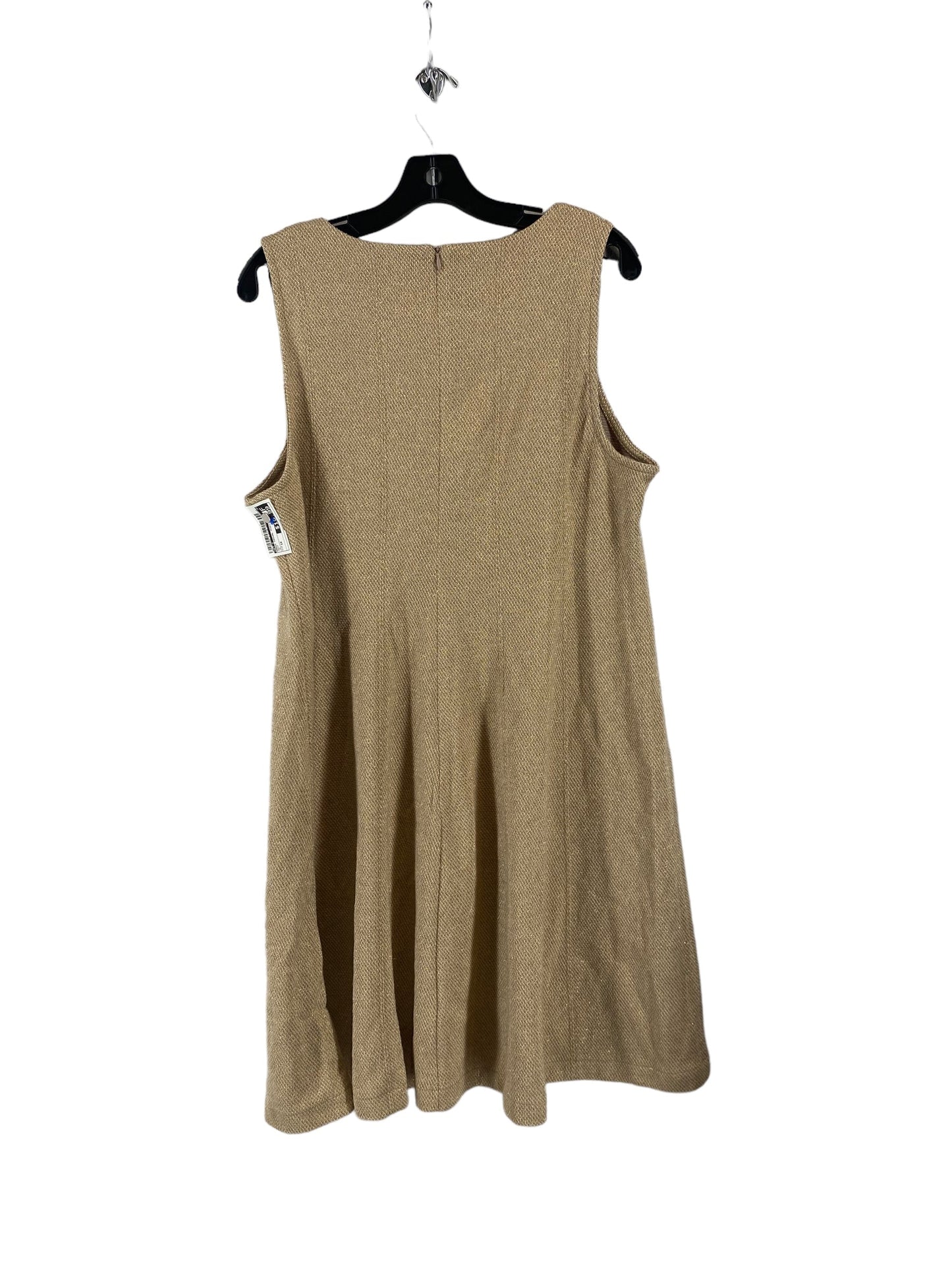 Dress Casual Midi By Apt 9 In Gold, Size: 1x