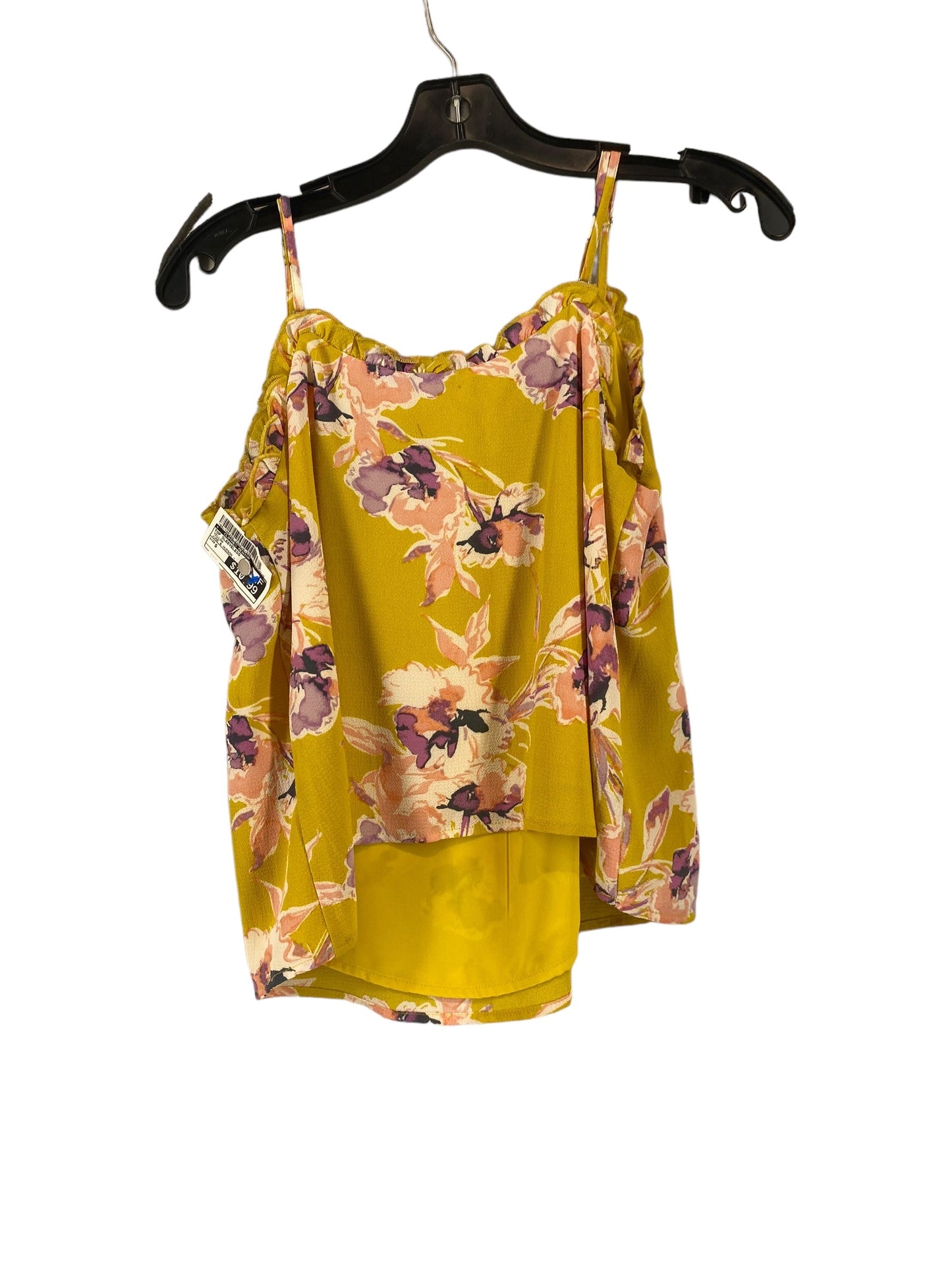 Yellow Top Sleeveless Clothes Mentor, Size S