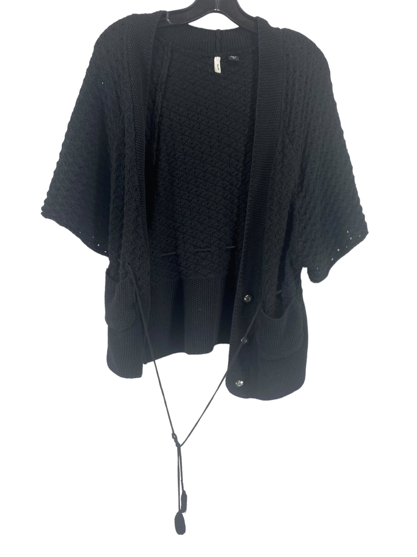 Black Sweater Short Sleeve Clothes Mentor, Size M