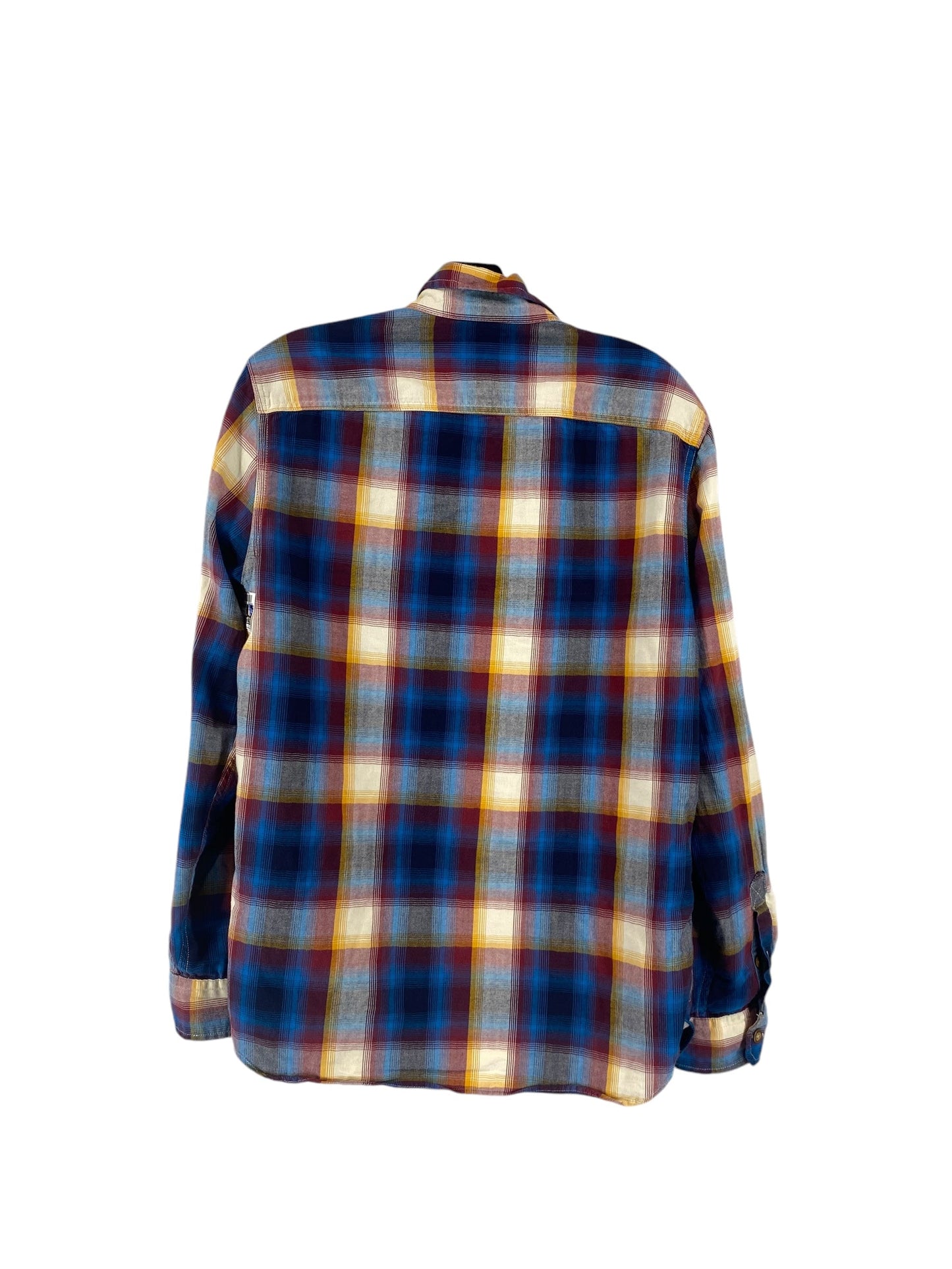 Top Long Sleeve By American Eagle In Plaid Pattern, Size: S