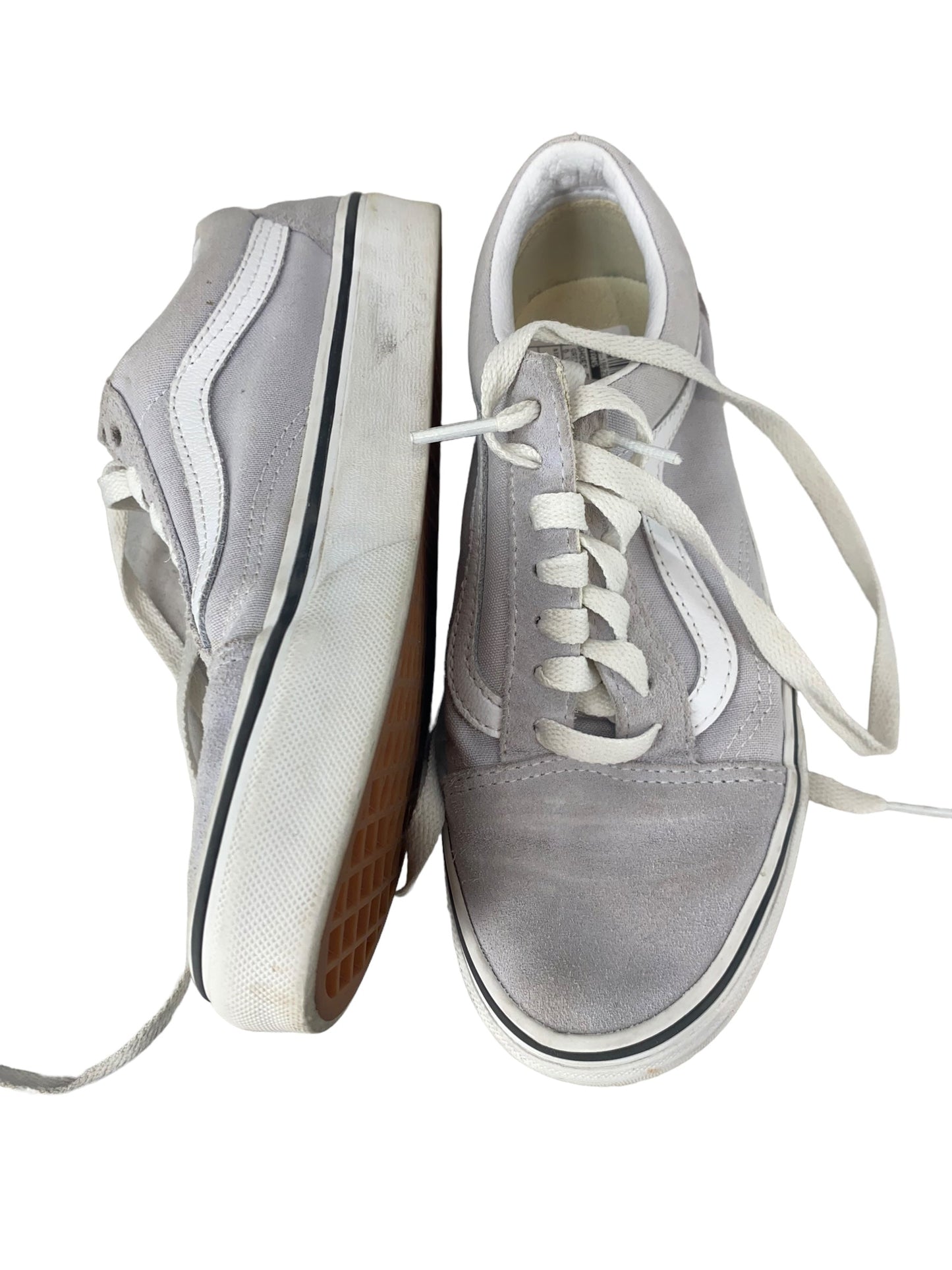 Grey Shoes Flats Vans, Size 5.5